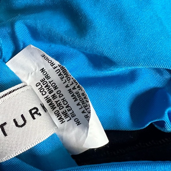 Trina Turk Monaco Solid Plunge one piece swimsuit Adriatic Blue turquoise 6 8 10 - Picture 10 of 11